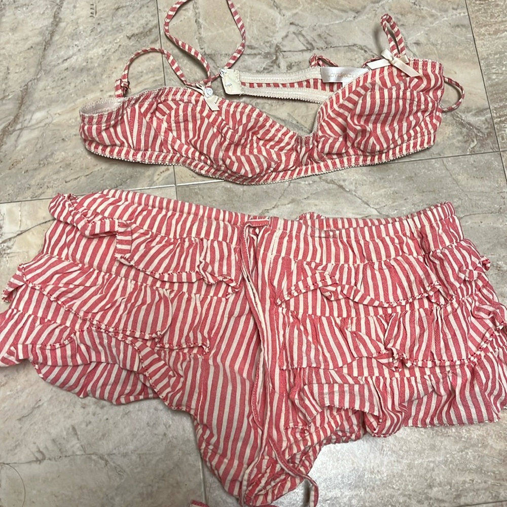 Loveshack fancy bikini set XS